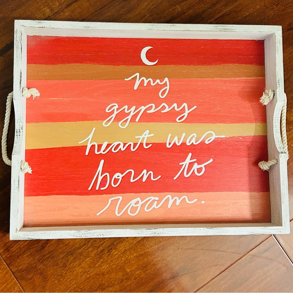 Pier 1 Colorful Decorative Tray with Inspirational Quote